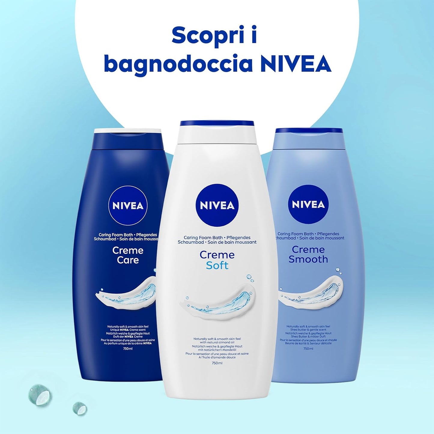 NIVEA Creme Soft Shower Cream 750ml Enriched with Almond Oil, Vitamins C, E, and Nourishing Oils with Gentle Scent