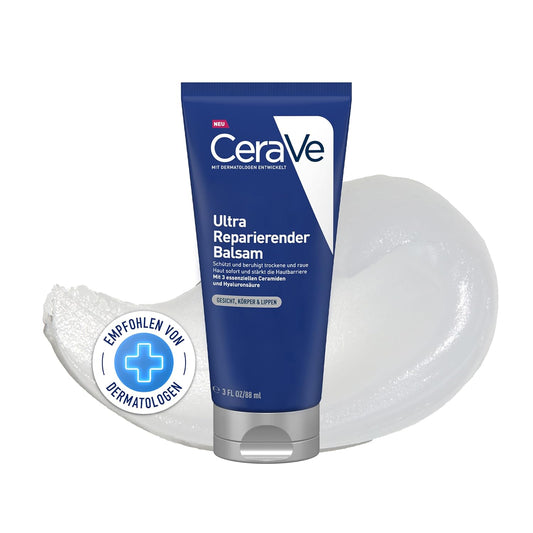 CeraVe Ultra Repair Balm for Face, Body, and Lips Cream for Dry, Rough, and Cracked Skin With 3 Essential Ceramides and Hyaluronic Acid 88ml