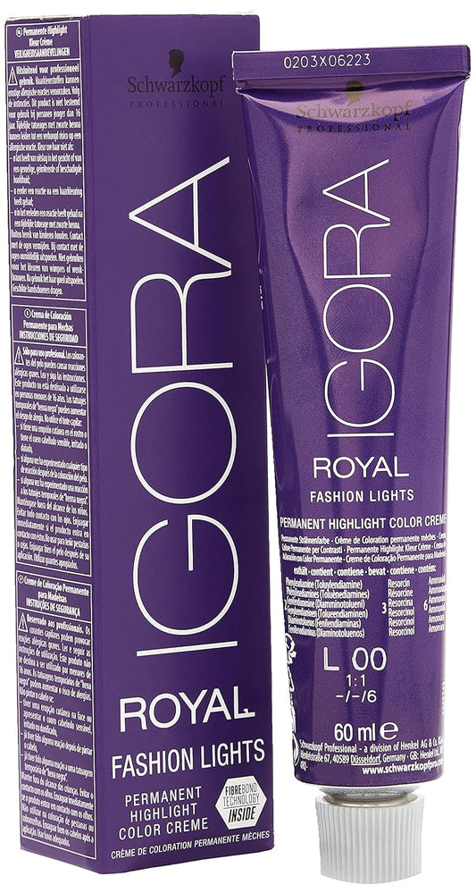 Schwarzkopf IGORA Royal Fashion Lights Hair Colour for Highlighted Hair L-00 Natural Extra 60 Ml